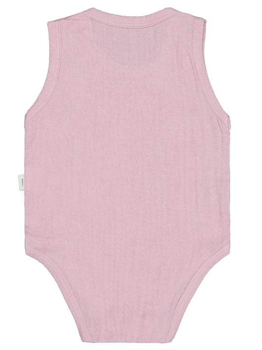 Civil Baby Ayıcık Baskılı 1-18 Ay Çıtçıtlı Badi - Pembe