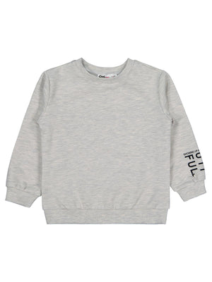 Civil Kız Çocuk Basic Sweatshirt | 2 İp Uzun Kol Bisiklet Yaka | Okul Kreş ve Günlük Kullanım - Ekru