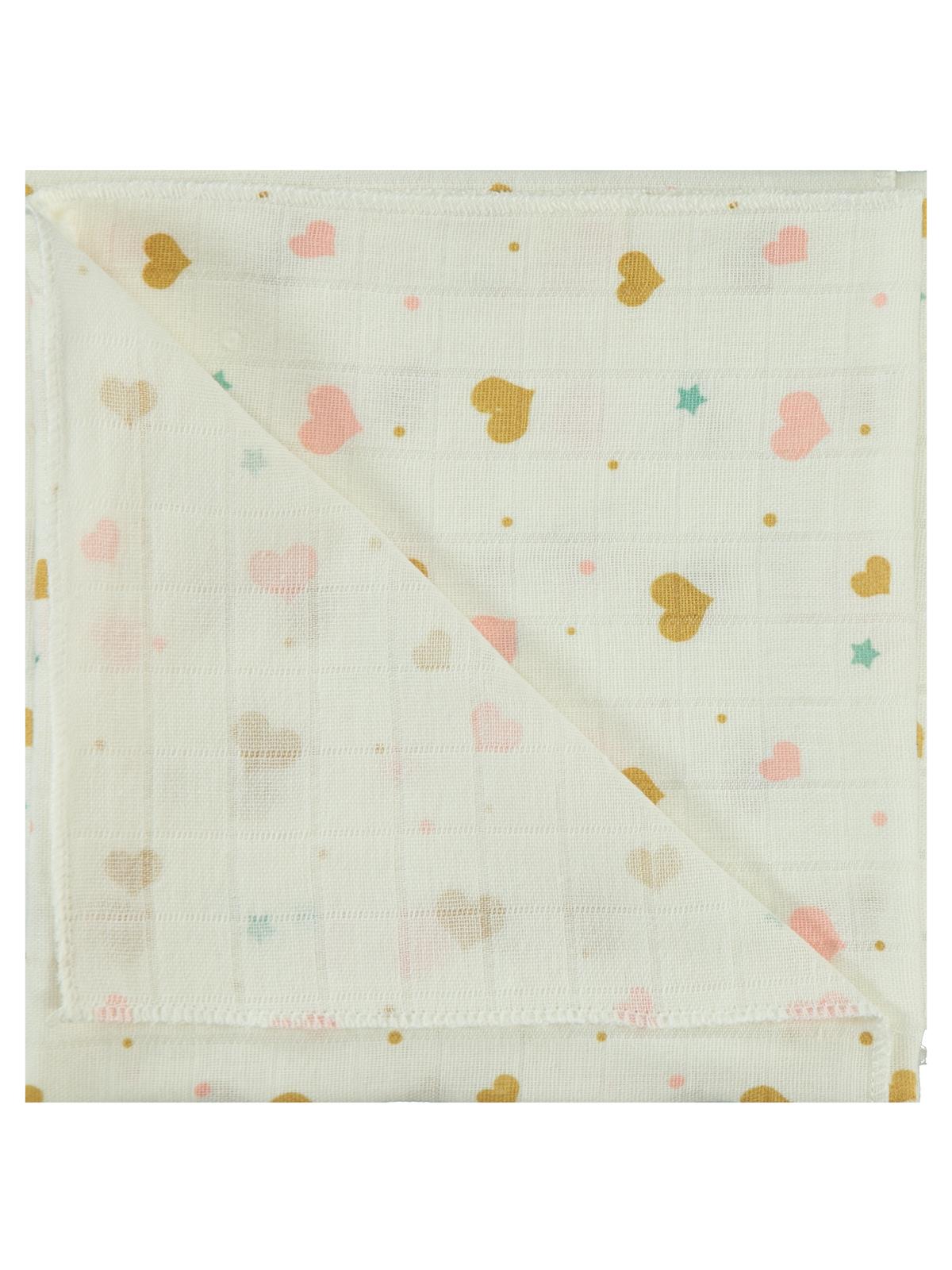 Civil Baby Renkli Kalp Empirme 75X75Cm Battaniye - Ekru