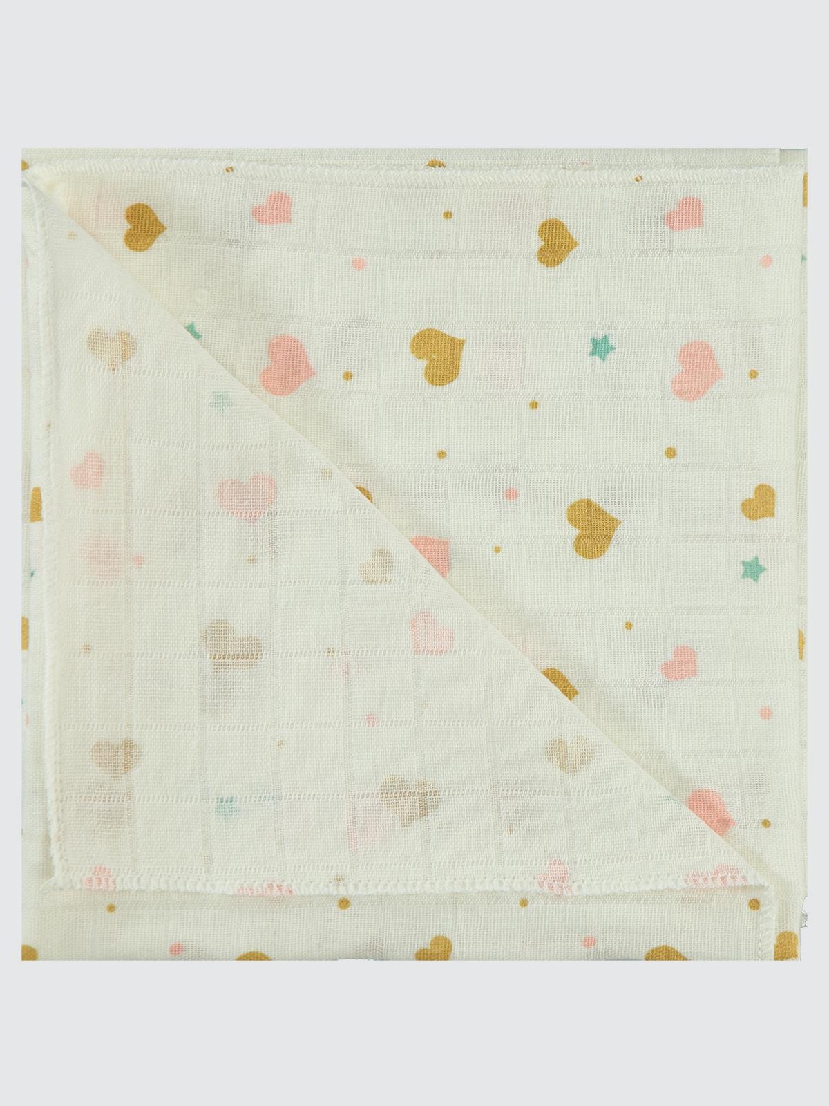 Civil Baby Renkli Kalp Empirme 75X75Cm Battaniye - Ekru