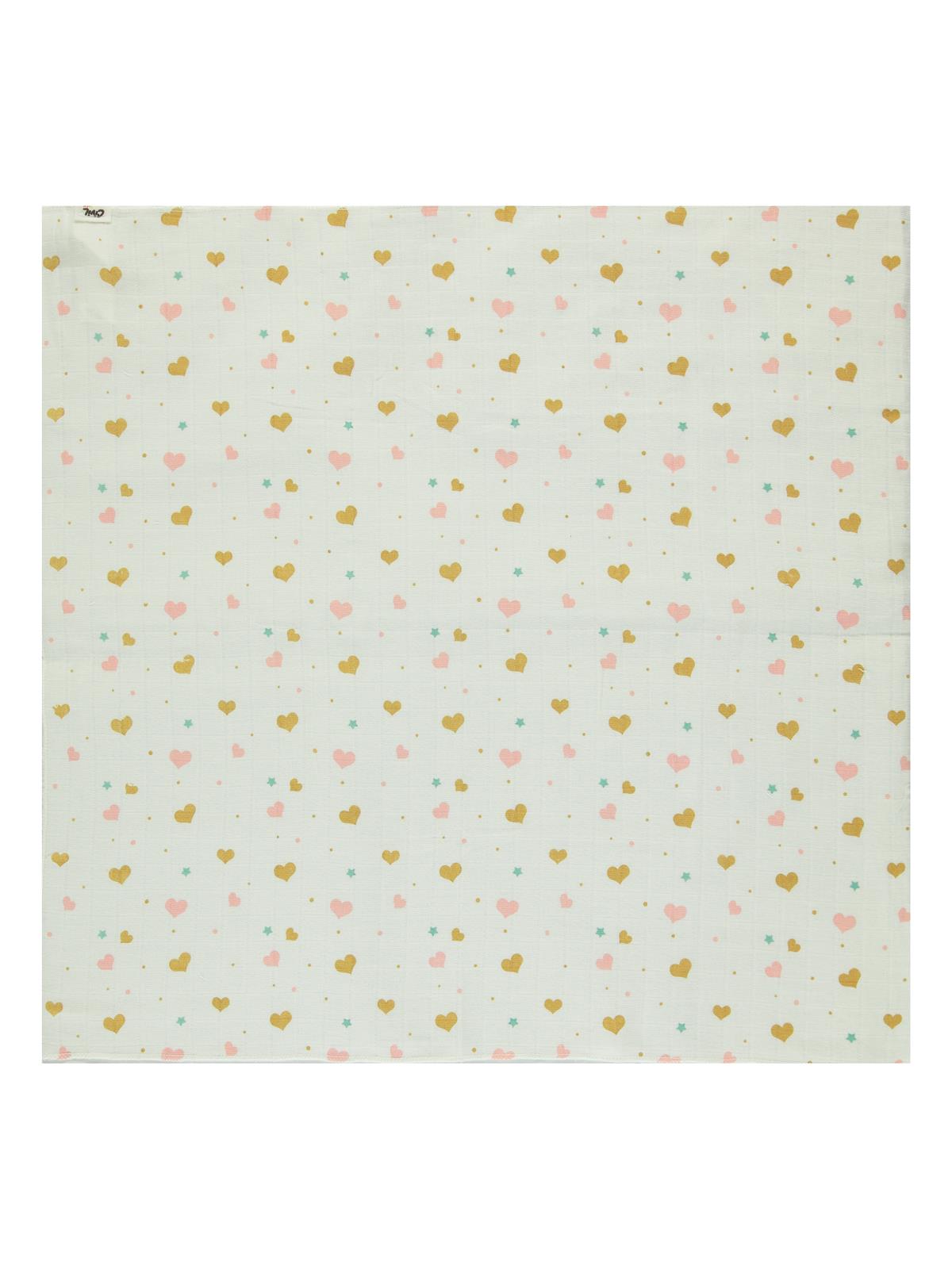 Civil Baby Renkli Kalp Empirme 75X75Cm Battaniye - Ekru