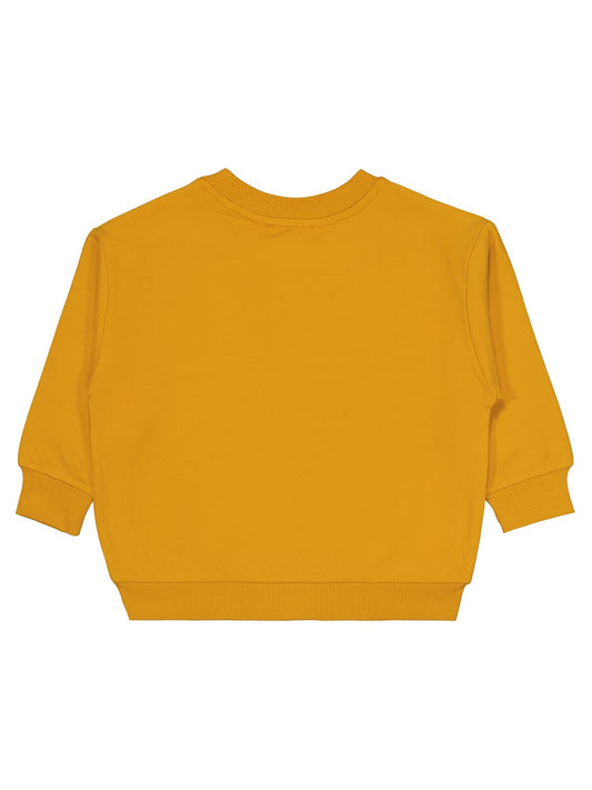 Civil Erkek Çocuk Cvl Team Etiketli Sweatshirt | Fırçalı 2 İp | Okul Kreş ve Günlük Kullanım - Hardal