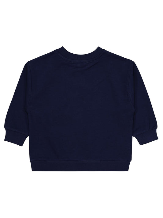 Civil Erkek Çocuk Cvl Team Etiketli Sweatshirt | Fırçalı 2 İp | Okul Kreş ve Günlük Kullanım - Lacivert