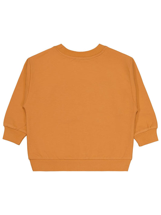 Civil Erkek Çocuk Cvl Team Etiketli Sweatshirt | Fırçalı 2 İp | Okul Kreş ve Günlük Kullanım - Turuncu