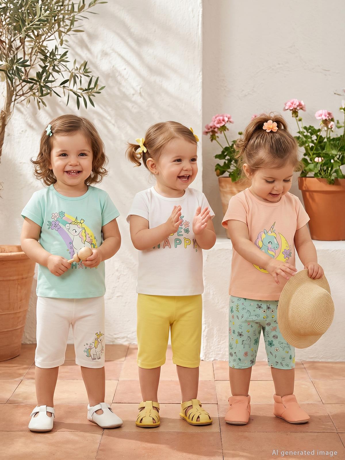 Civil Baby Unicorn Baskılı 3'lü Set  2'li 6-18 Ay Takım