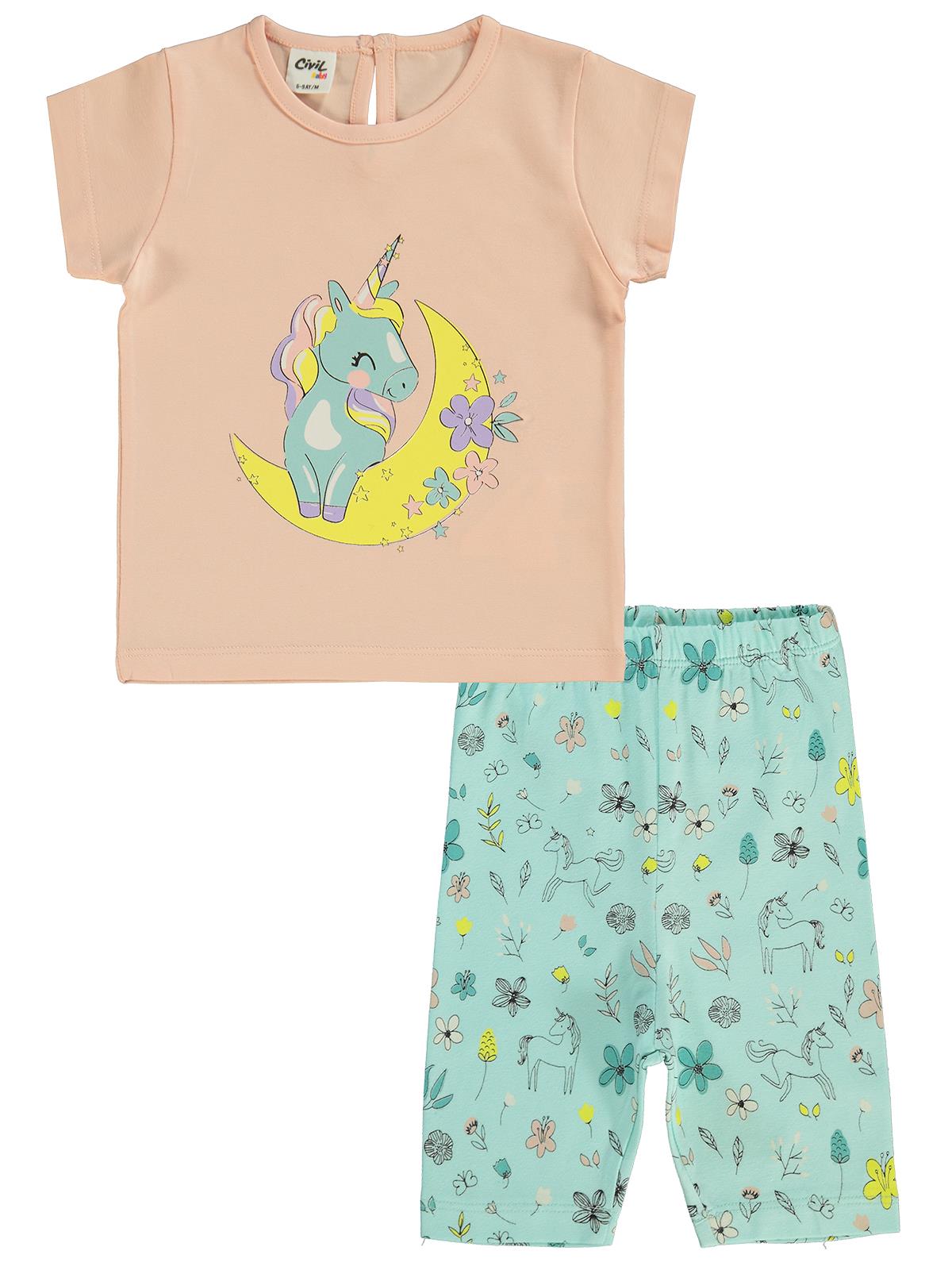 Civil Baby Unicorn Baskılı 3'lü Set  2'li 6-18 Ay Takım