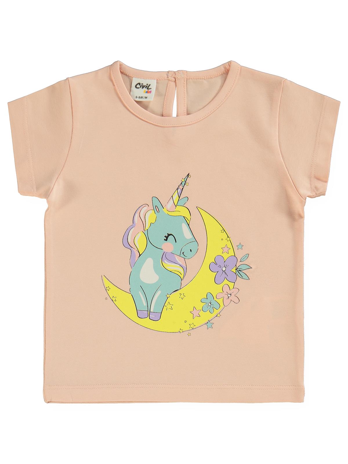 Civil Baby Unicorn Baskılı 3'lü Set  2'li 6-18 Ay Takım
