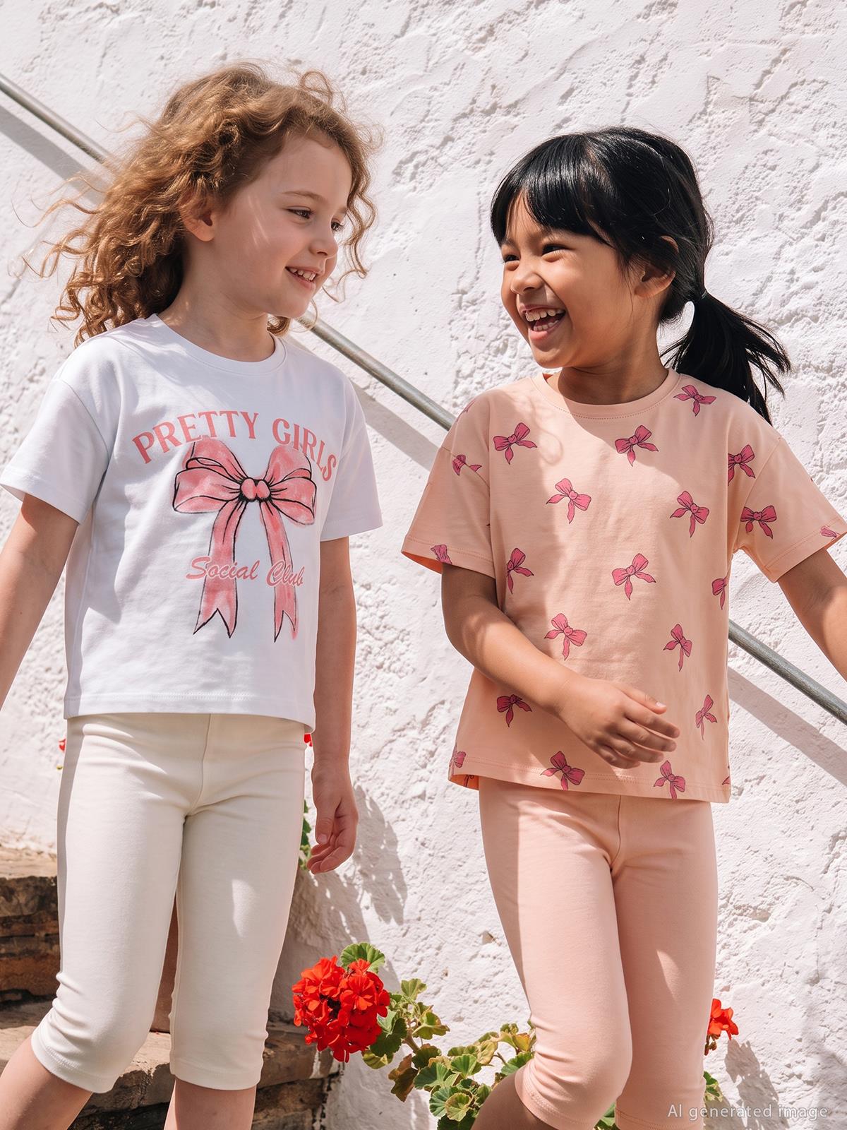 Civil Girls Pretty Girl Baskılı 2'li Set 6-9 Yaş Tişört
