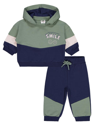 Civil Baby Baskılı 2'li 6-18 Ay Takım - Lacivert