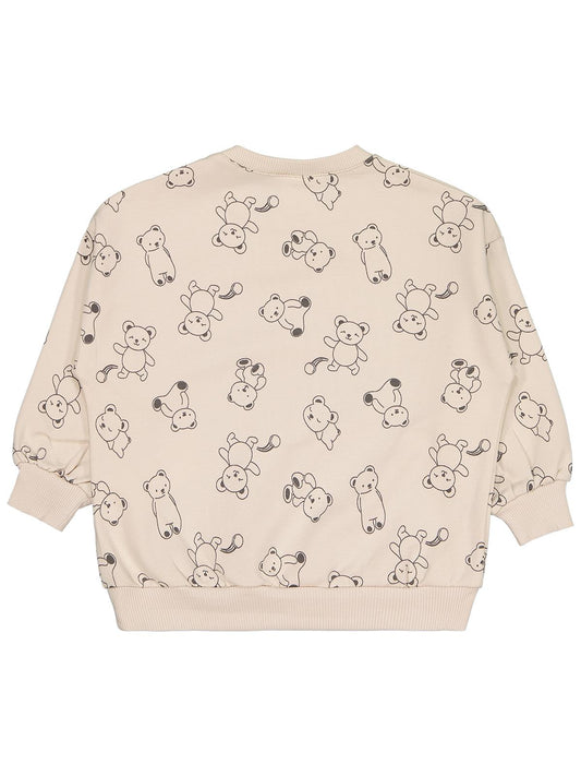 Civil Baby Kontür Ayı Empirme 6-18 Ay Sweatshirt - Bej