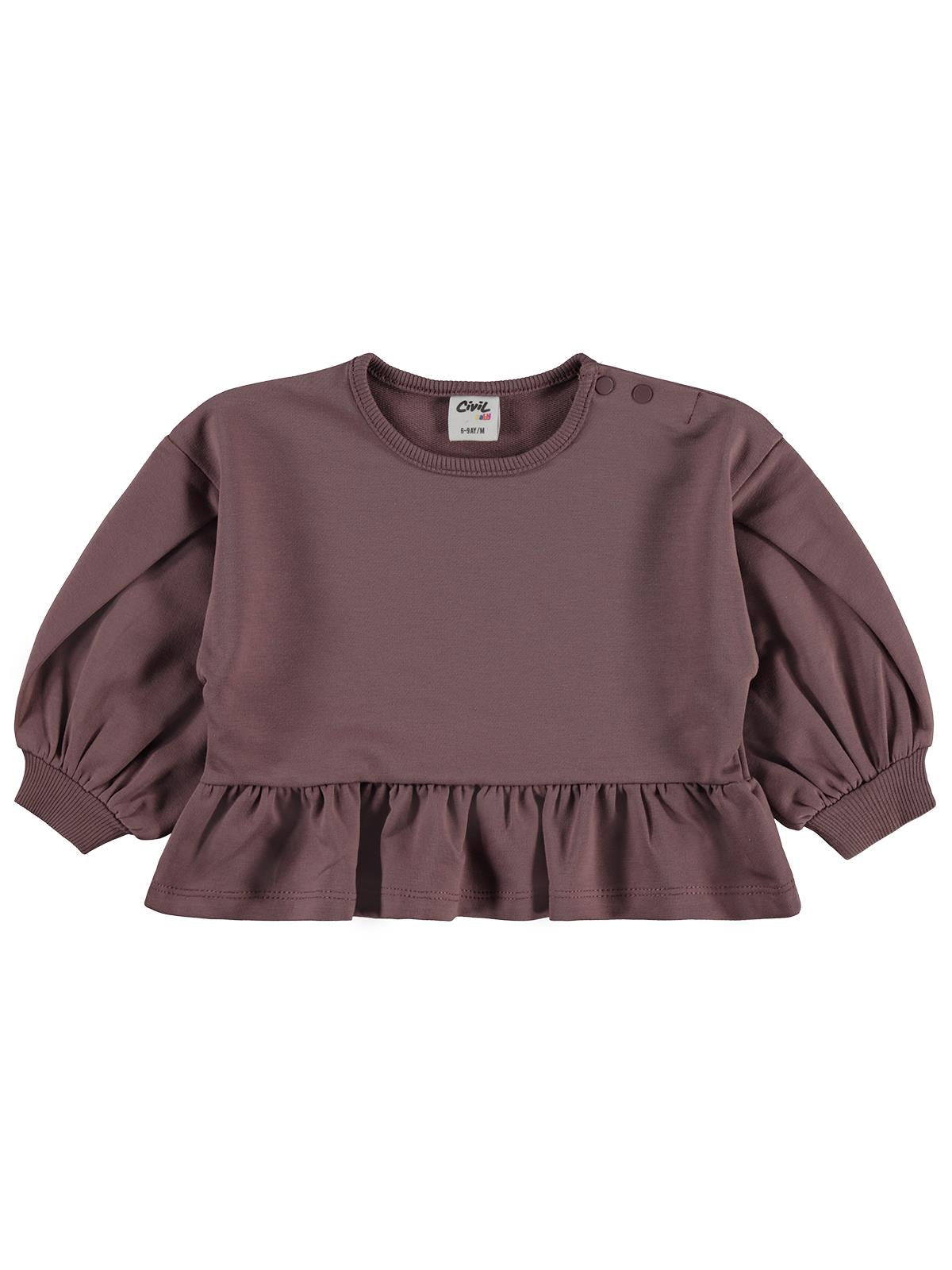 Civil Baby Cool Girl Nakışlı 6-18 Ay Takım - Kahve