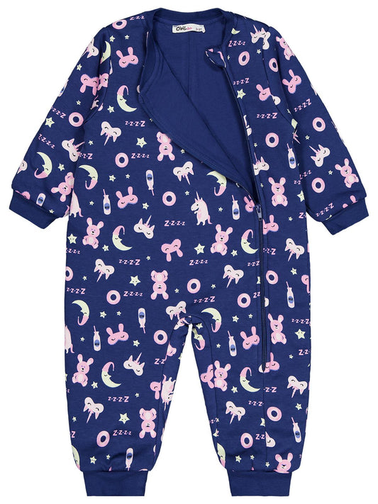 Civil Girls Unicorn Ve Uyku Empirme 90 Gr 2-5 Yaş Uyku Tulumu - Mavi