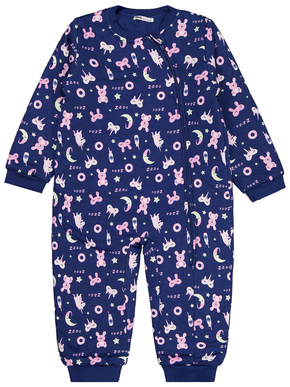 Civil Girls Unicorn Ve Uyku Empirme 90 Gr 6-9 Yaş Uyku Tulumu - Mavi