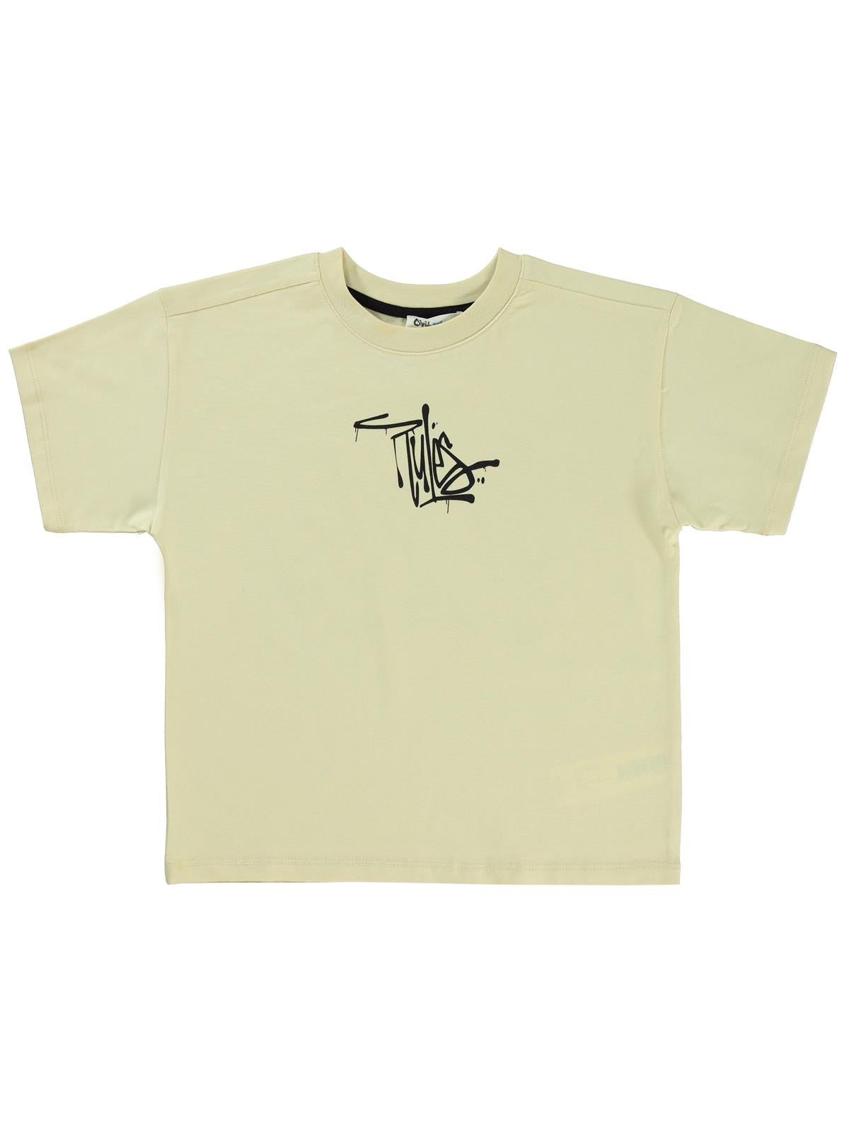 Civil Boys Comfort Zone Baskılı 10-13 Yaş Tişört - Bej
