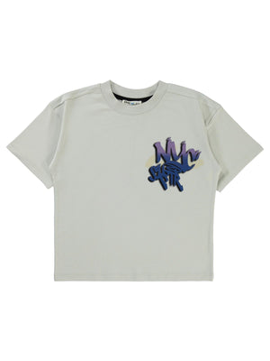 Civil Boys NYC Baskılı 10-13 Yaş Tişört - Gri