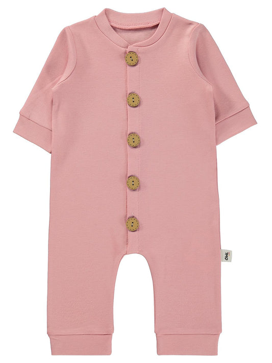 Civil Baby Düz Basic 1-6 Ay Tulum - Pembe