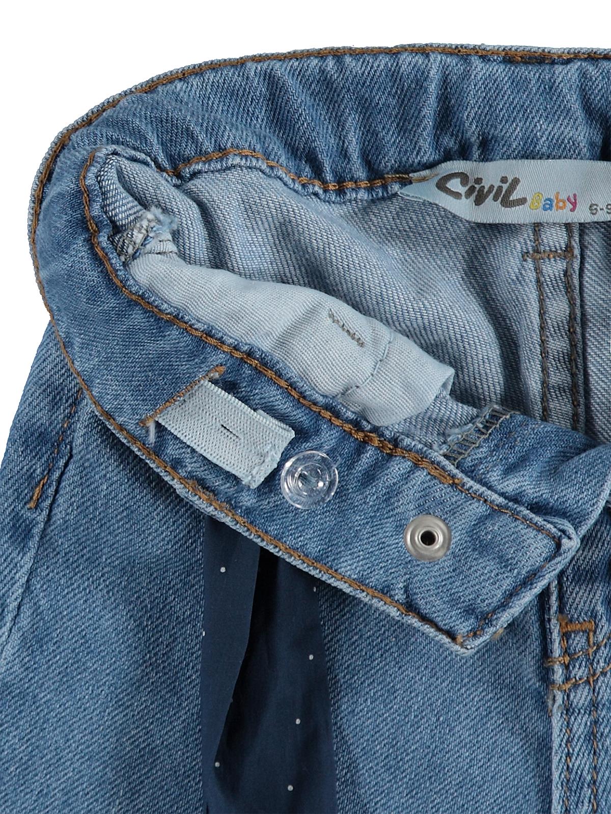 Civil Baby Beli Fırfırlı 6-18 Ay Pantolon - Mavi