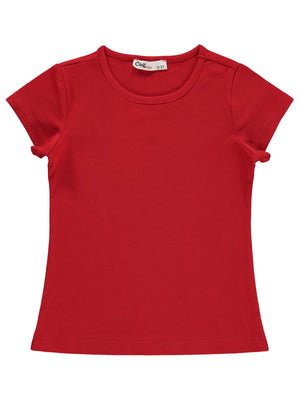 Civil Girls Basic 2-5 Yaş Tişört - Kırmızı