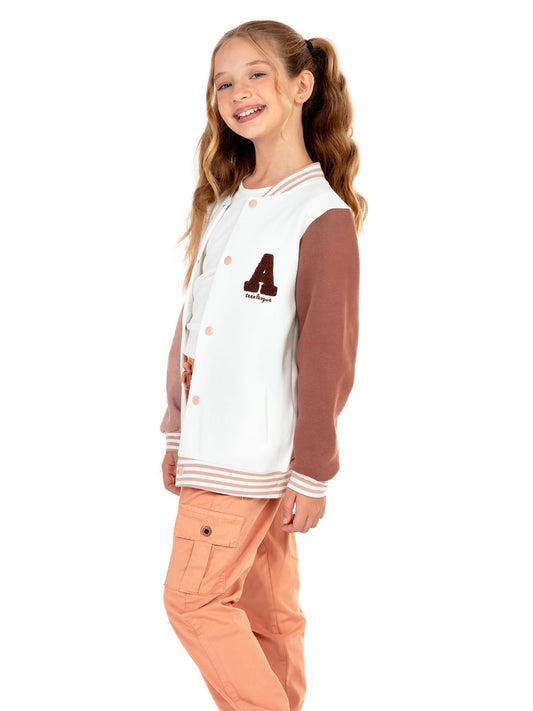 Civil Girls Basic 6-9 Yaş Tişört - Ekru