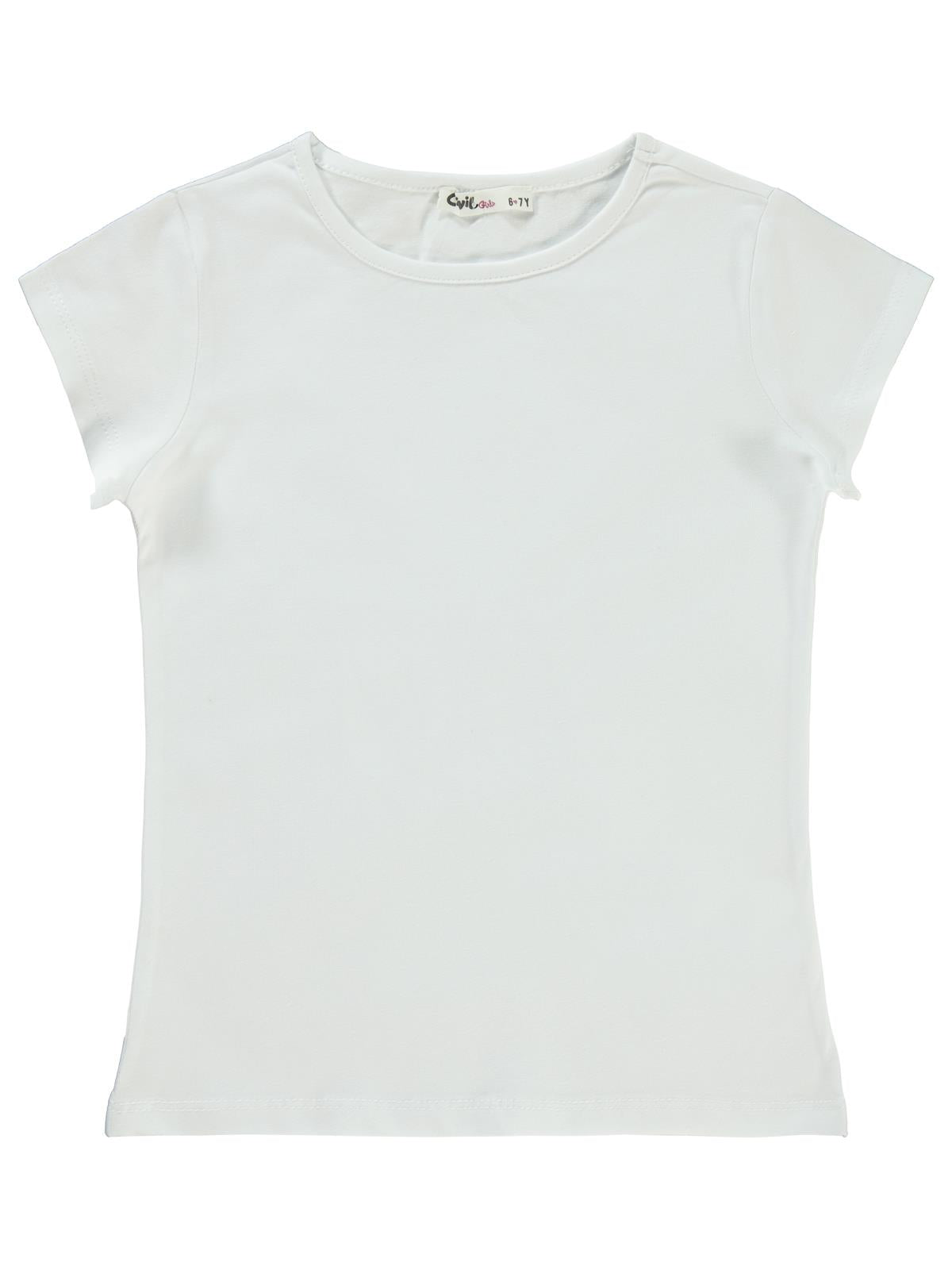 Civil Girls Basic 10-13 Yaş Tişört - Ekru