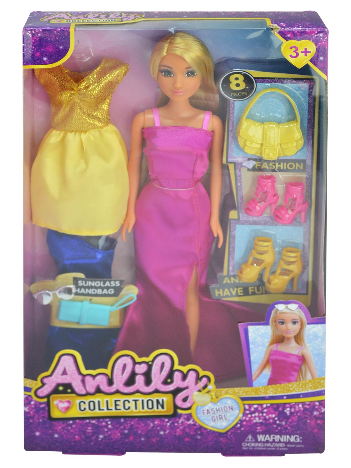 Seher Oyuncak Anlily Bebek Değiştirilebilir Elbise ve Ayakkabı Set