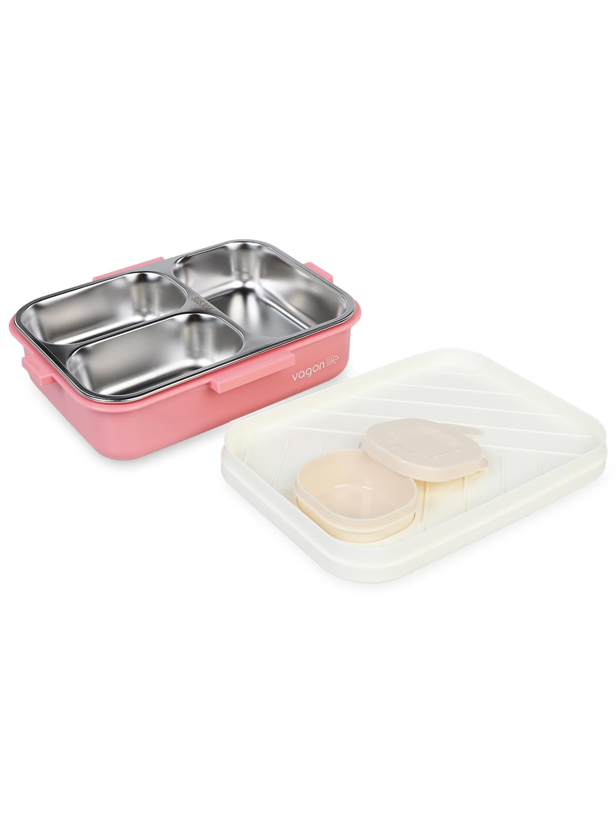 Vagonlife Paslanmaz Çelik Beslenme ve Yemek Kabı 750 ml - Pembe