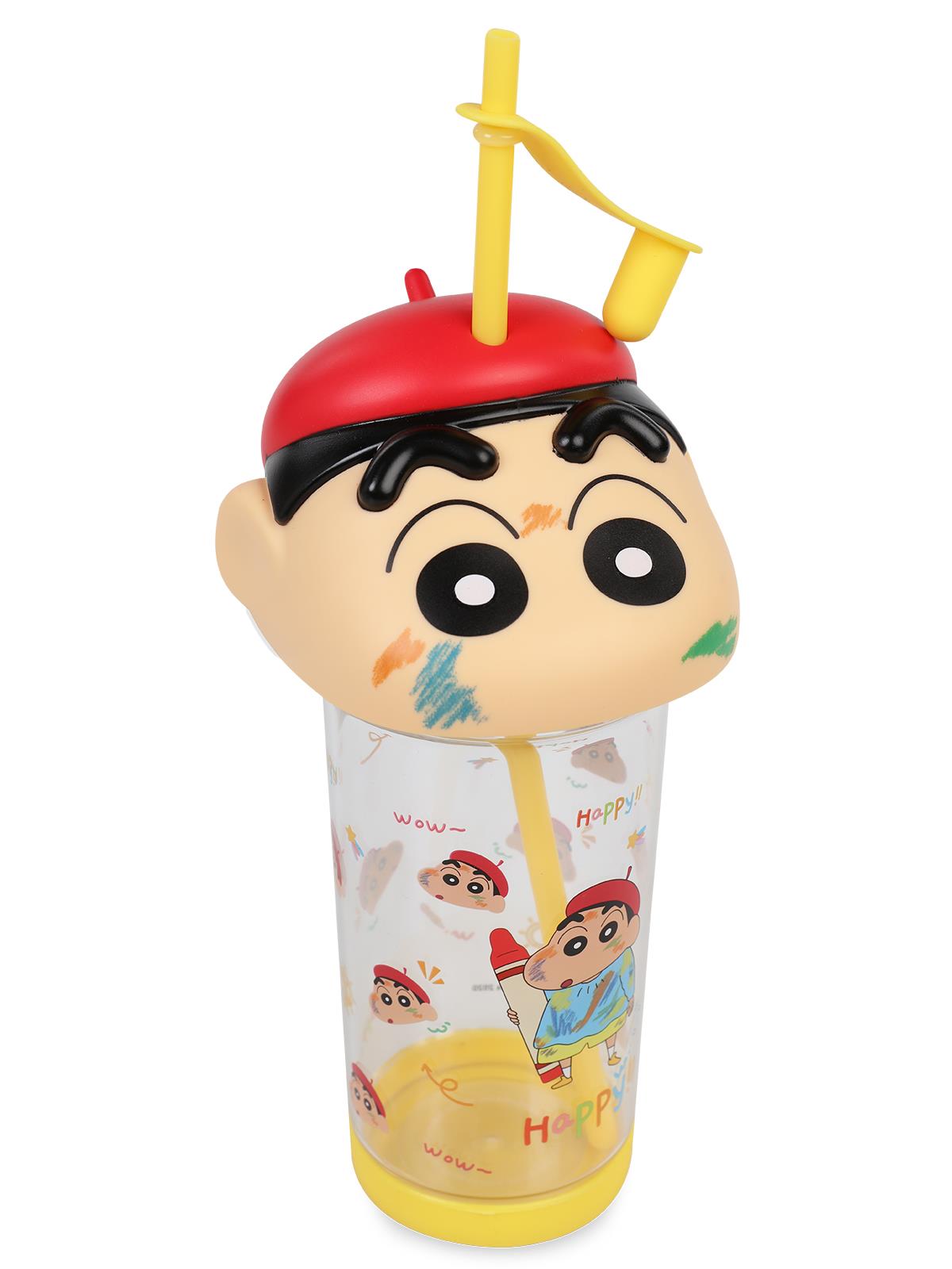 Vagonlife Crayon Shinchan Pipetli Matara 500 ml - Sarı