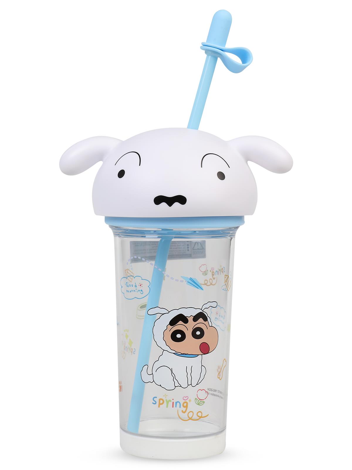 Vagonlife Crayon Shinchan Pipetli Matara 500 ml - Beyaz