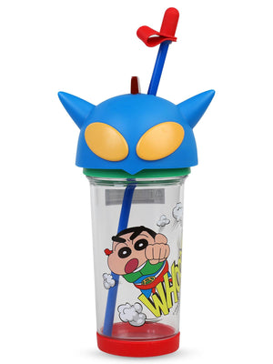 Vagonlife Crayon Shinchan Pipetli Uni Çocuk Matara 500 ml Mavi