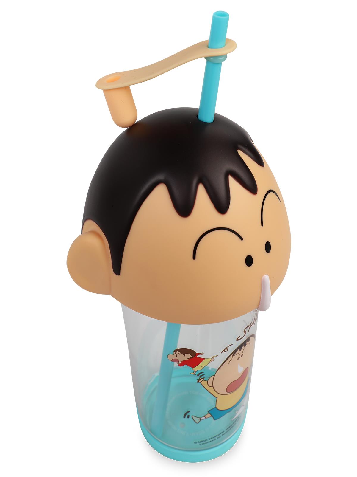 Vagonlife Crayon Shinchan Pipetli Matara 500 ml - Mavi