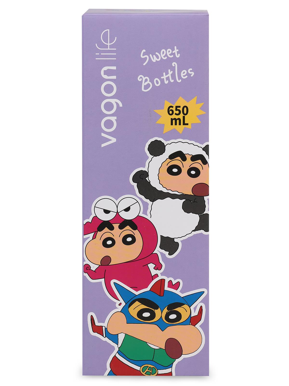 Vagonlife Crayon Shinchan Pipetli Matara 650 ml - Siyah
