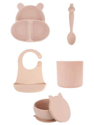 Pandish Huppo Beslenme Seti 5'li - Pembe
