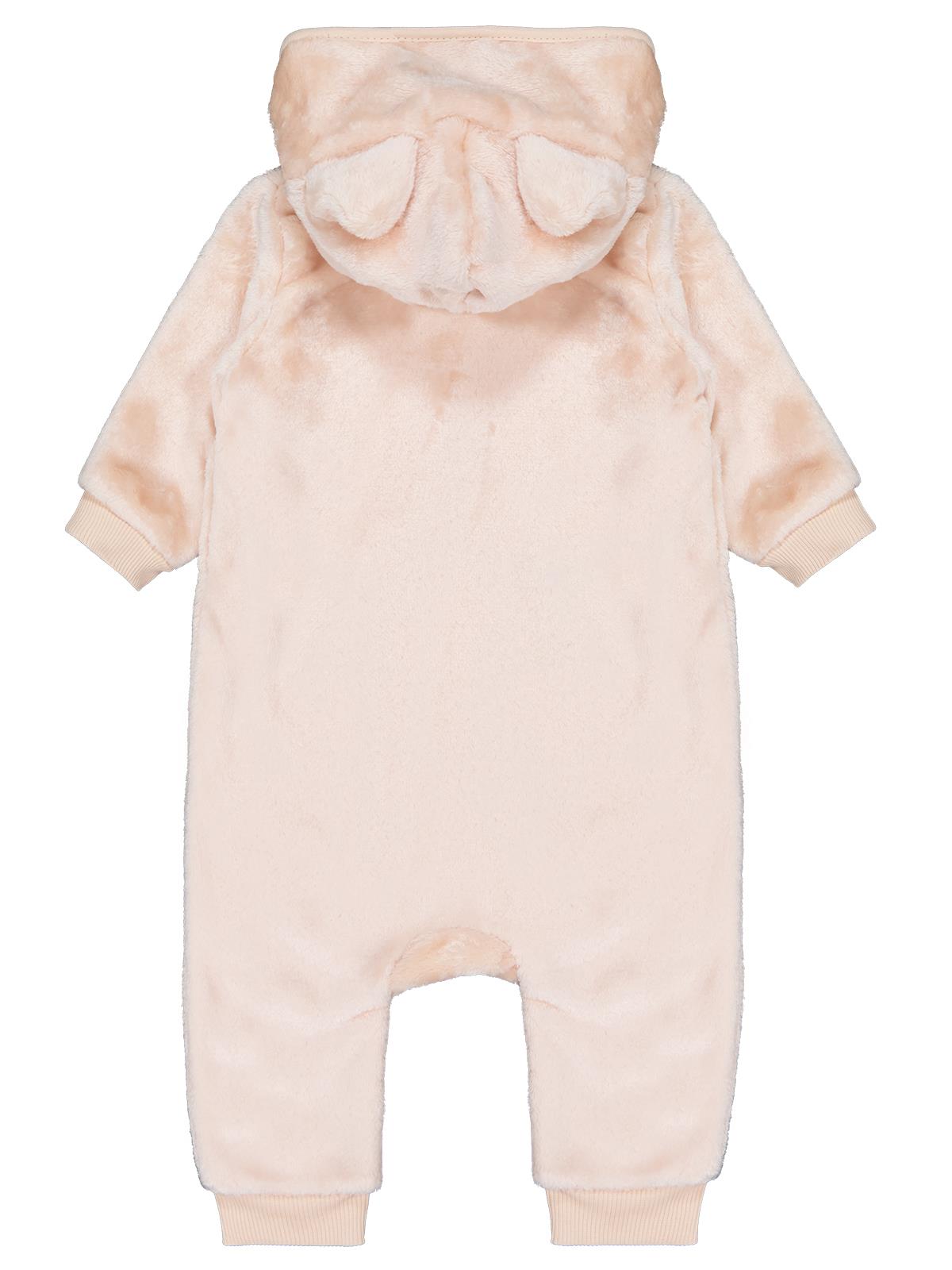 Civil Baby Ayıcık Nakış ve Kulaklı  6-18 Ay Tulum - Kahverengi