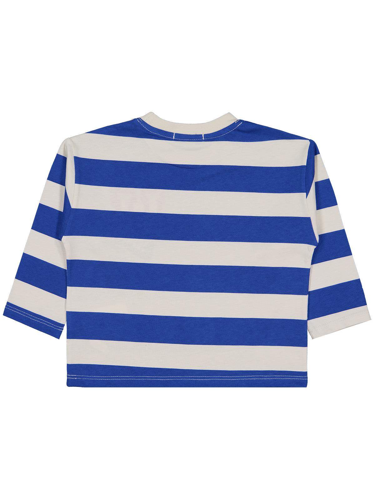 Civil Erkek Çocuk Çizgi Empirme Sweatshirt | Süprem Uzun Kol | Okul Kreş ve Günlük Kullanım - Bej