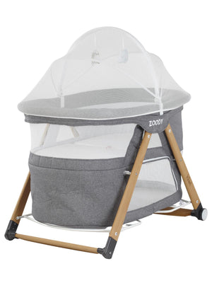 Kiwi Zoody Ligna Anne Yanı Bebek Beşiği - Gri