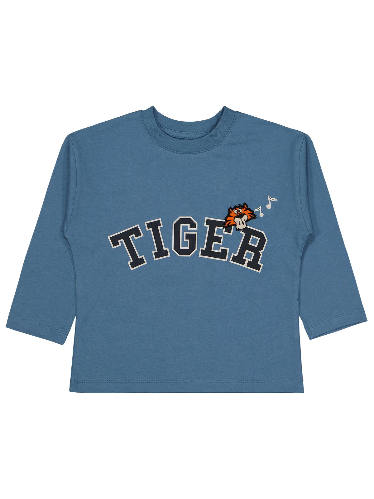 Civil Boys Tıger Baskılı 2-5 Yaş Sweatshirt - Mavi