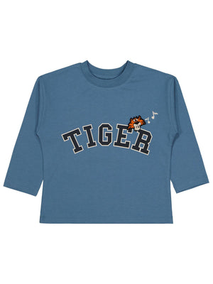 Civil Boys Tıger Baskılı 2-5 Yaş Sweatshirt - Mavi