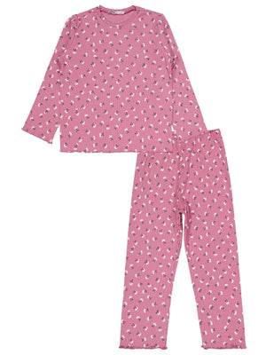 Civil Girls Çiçek Desenli 10-13 Yaş Pijama Takımı - Pembe