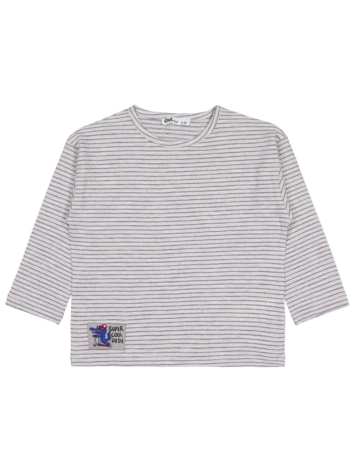 Civil Boys Erkek Çocuk Timsah Etiketli 2-5 Yaş Sweatshirt - Gri