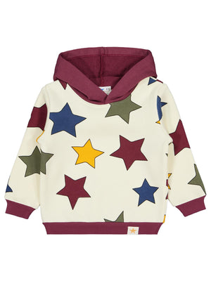 Civil Boys Renkli Yıldız Baskılı 2-5 Yaş Sweatshirt - Bordo