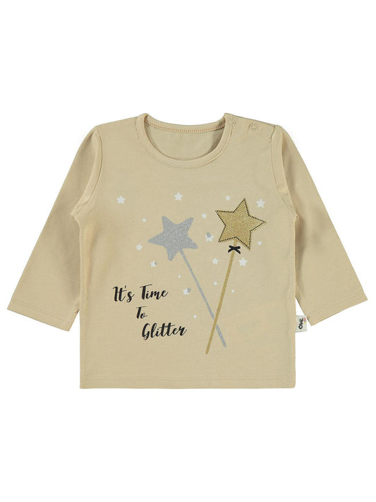 Civil Baby Yıldız Baskılı 6-18 Ay Sweatshirt - Bej
