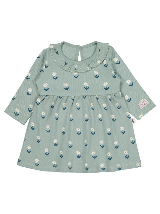 Civil Baby Çiçek Baskılı 6-18 Ay Elbise - Yeşil