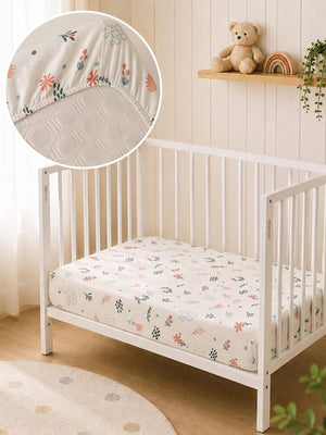 Aras Bebe Müslin Lastikli Bebek Çarşafı 60x120- Çiçek