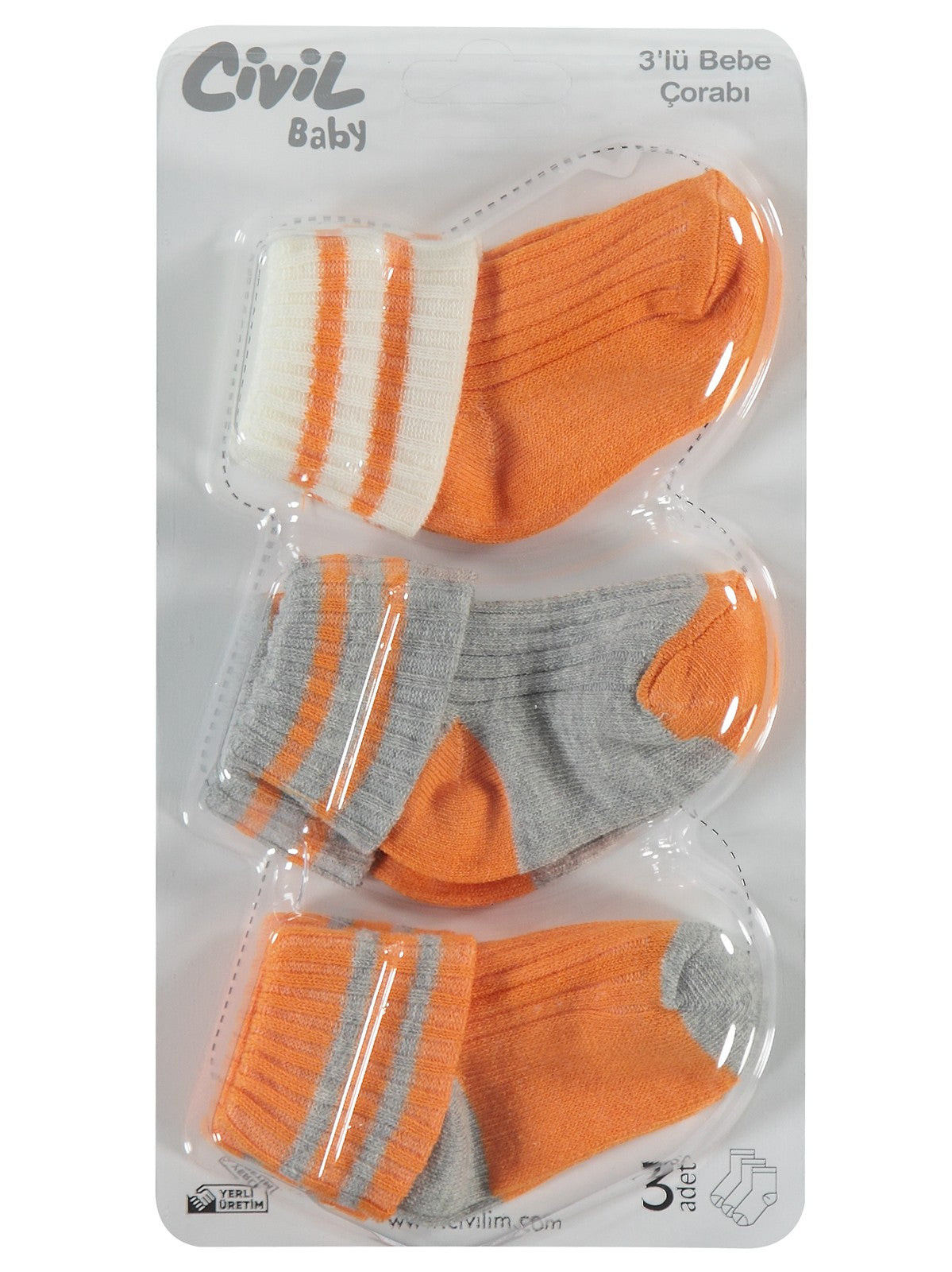 Civil Baby Basic Asetat 0-24 Ay Çorap Setleri