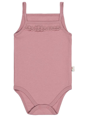 Civil Baby İp Askılı Dantelli 12-24 Ay Kız Çıtçıtlı Badi - Pembe