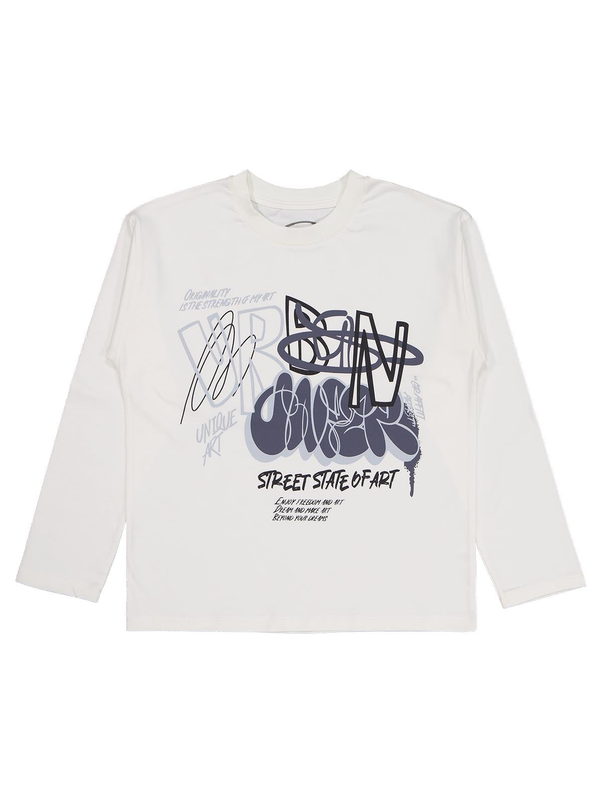 Civil Boys Urban Baskılı 10-13 Yaş Sweatshirt - Ekru