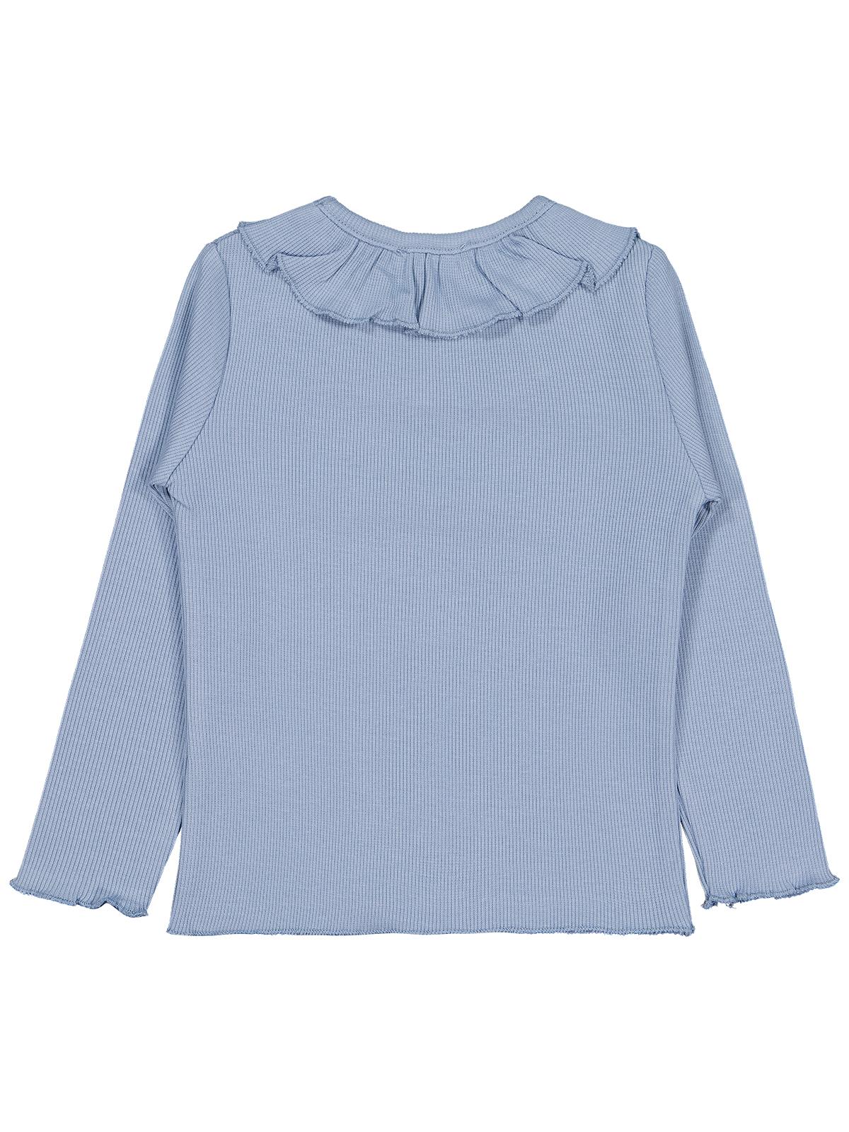 Civil Kız Çocuk Yakalı Sweatshirt | Kaşkorse Uzun Kol Bisiklet Yaka | Okul Kreş ve Günlük Kullanım - Mavi