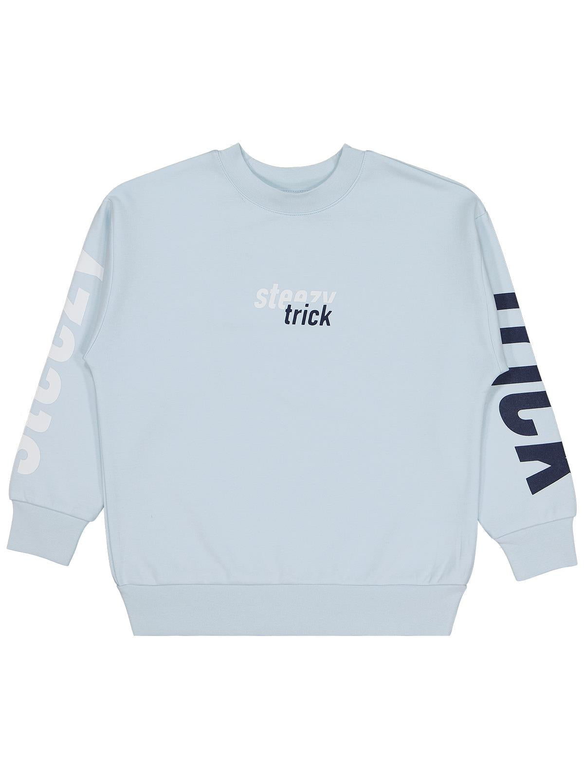 Civil Boys Steezy Baskılı 6-9 Yaş Sweatshirt - Mavi