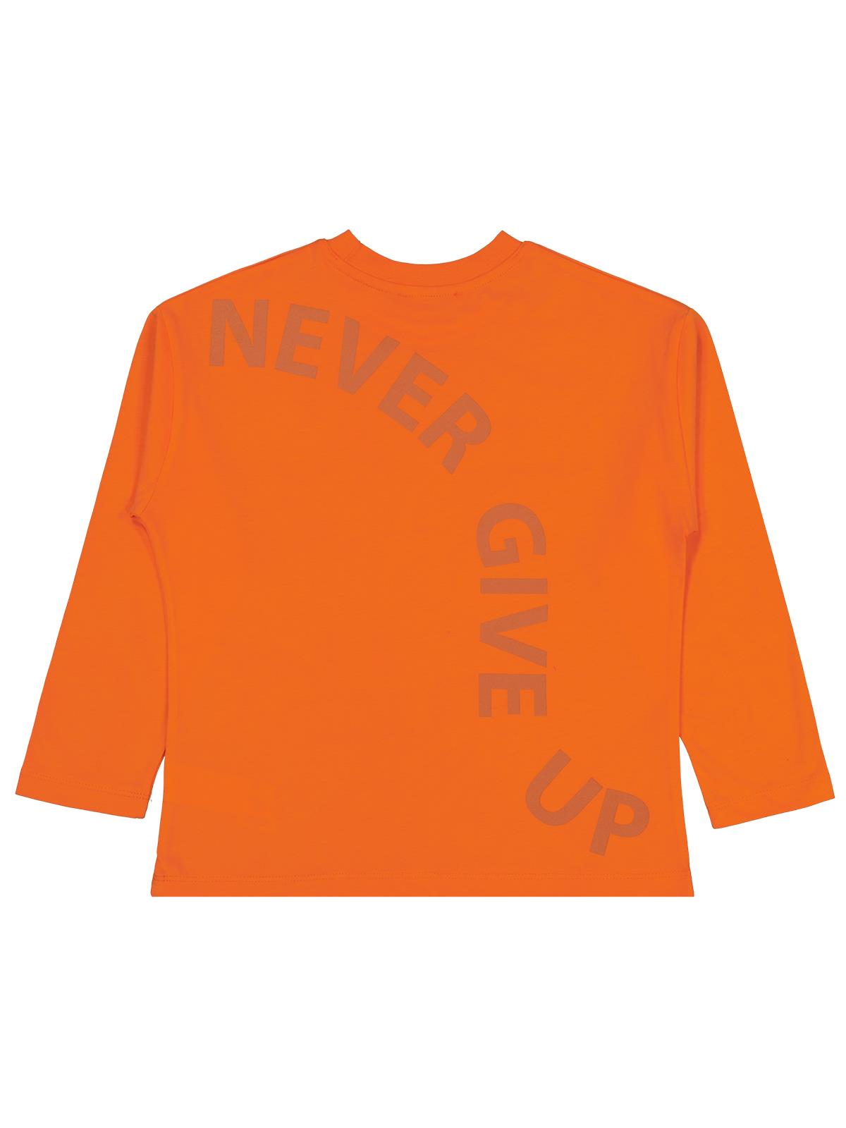 Civil Boys Never Gıve Up Baskılı 6-9 Yaş Sweatshirt - Turuncu