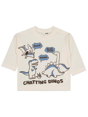 Civil Baby Dinazorlar 6-18 Ay Sweatshirt - Ekru